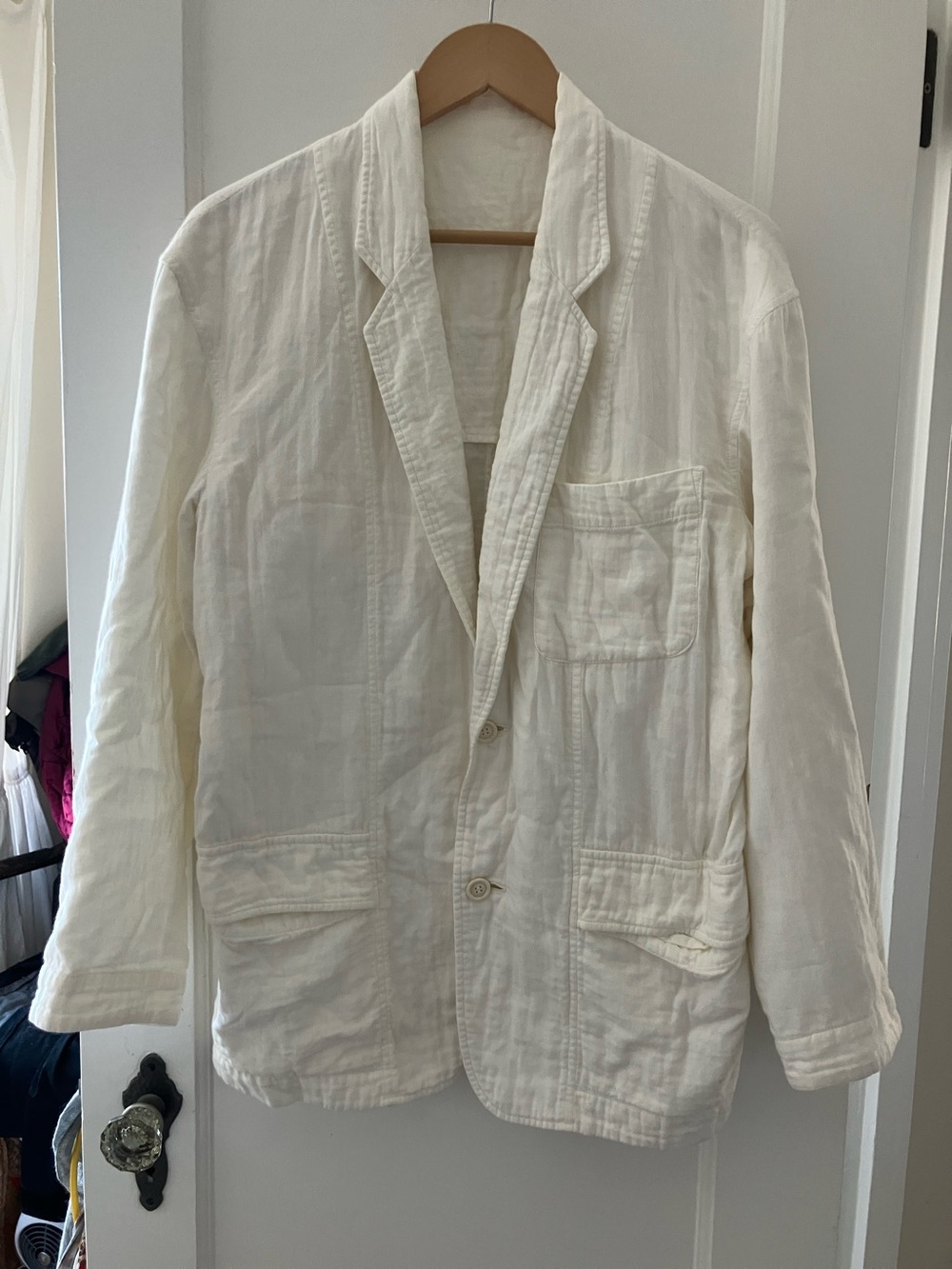Issey Miyake cotton gauze blazer
